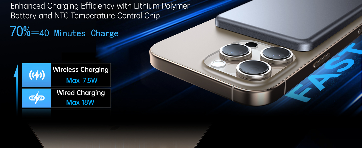 portable power bank fast charging wireless iphone charger fast charging portable battery charger