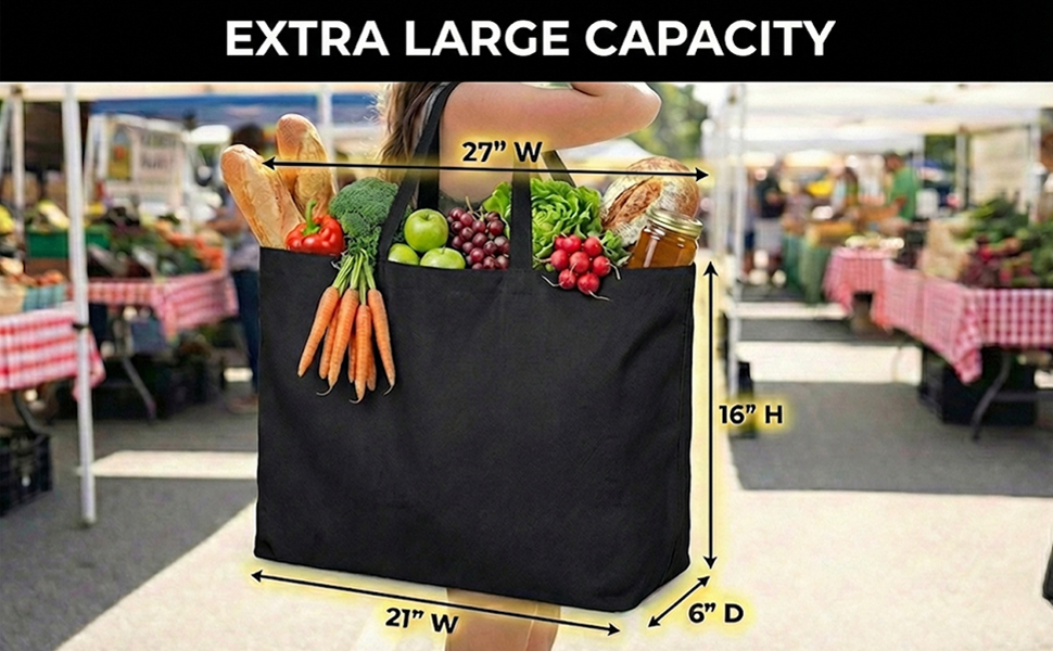 Extra Large Canvas Tote Bag
