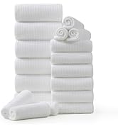 18 Piece Family Bath Towel Set Include 6 Bath Towels,6 Hand Towels and 6 Washcloths Soft Bathroom...