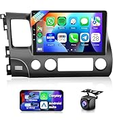 8Core 6G+128G Android 13.0 Car Stereo for Honda Civic 2006-2011 with Wireless Carplay/Android Aut...