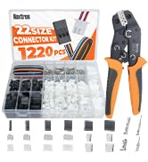 Noxtren Crimping Tool Connector Kit, JST-XH 2.5mm/Dupont 2.54mm 22 Size Connectors Set, 28–18 AWG...