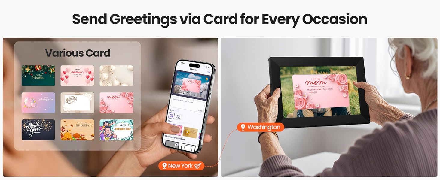 Uhale 10.1inch Digital Picture Frame WiFi Smart Touch Screen Digital Photo Frame