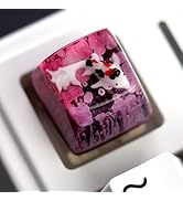 DOHOMEQ Cute Koi Fish Artisan Keycap - Red and Pink Ocean Coral Reef R1 SA Profile Custom Keycaps...