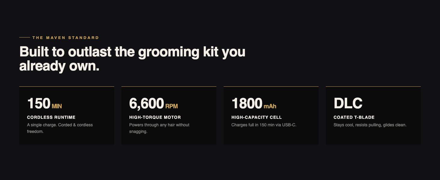 ArtiMAVEN trimmer key specifications