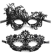 TFTSR Masquerade Masks for Women Couples,Men Mardi Gras Mask,Girls Black Gold Lace Eyes Costume,A...