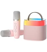 Karaoke Machine for Kids Adults,Portable Bluetooth Karaoke Speaker,Mini Karaoke Machine with 2 Wi...
