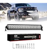 4WDKING LED Light Bar 20 inch IP68&amp;IP69K Waterproof Dual Row Off Road Light Bar with DT Connector...
