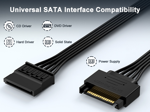 sata power cable, sata power extension cable, sata extension cable, sata cable, sata power extension