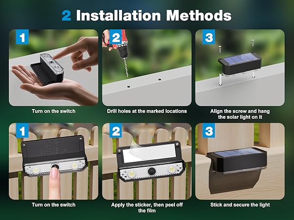solar deck step lights