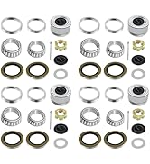 Shliyitx 4Sets 7000 LB Trailer Axle Hub Repair Kit, 25580 14125A Marine Trailer Axle Bearing Kit,...