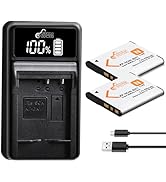 Pickle Power NP-BN1 Batteries and Battery Charger Replacement for Sony Cyber-Shot DSC-W800 DSC-W5...