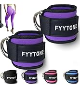 Ankle Strap(Pair) for Cable Machine, Ankle Cuff for Kickbacks, Leg Extensions, Lower Body Exercis...