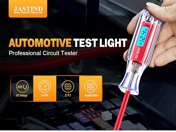 3-65V Backlit Digital LCD Circuit Tester