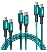 Elebase USB C to USBC 100W Charger Cable 3.3/6.6/10FT 3Pack,Type C PD Fast Car Charging Cord for ...