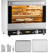 VEVOR Commercial Convection Oven, 66L/60Qt, Half-Size Conventional Oven Countertop, 1800W 4-Tier ...