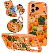 Meshine for iPhone 17 Pro Max Case,Compatible with MagSafe,360°Magnetic Ring Holder Rotation Stan...