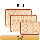 Silicone Macaron Baking Mat Half Sheet - Set of 3 (2 Half Sheet and 1 Quarter Sheet), Non Stick S...