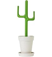 Vigar Cactus Toilet Brush Set, Cleaning Brush with Cactus-Shaped Handle, Planter Bas...