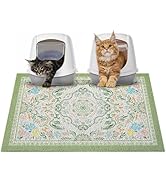 Glittme Cat Litter Mat with Non-slip Bottom Litter Box Mat Waterproof Litter Trapping Mat Easy to...