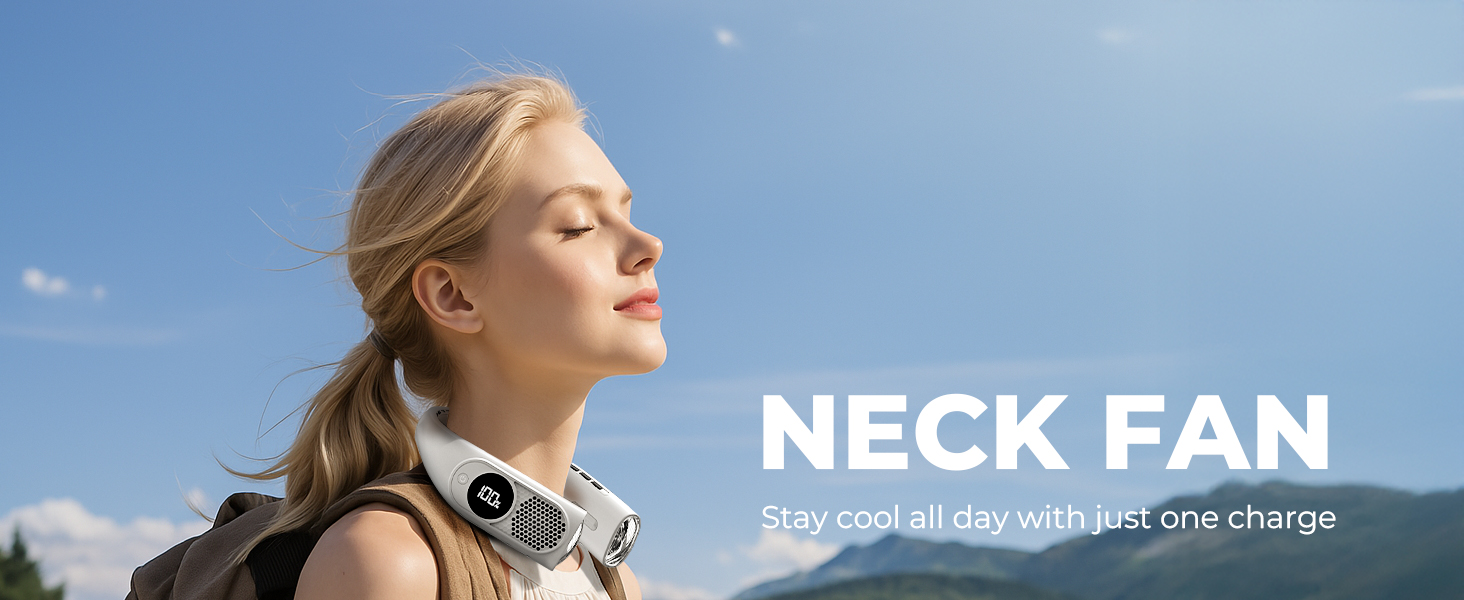 Neck Fan, Rechargeable Portable Fan