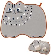 Dish Drying Mat [Design in Japan] Cute Cat Microfiber Water Absorbent Drying Mat for Kitchen Coun...