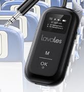 SafeFly Pro Bluetooth 5.3 Transmitter &amp; Receiver Bluetooth Audio Adapter w/Screen for up to 2 Blu...