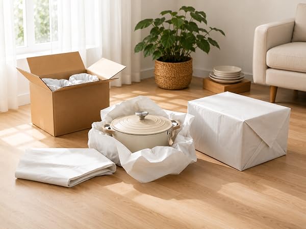 White newsprint packing paper for gift boxes and shipping