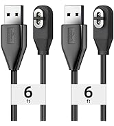 [2 Pack] 6 ft Long Replacement Magnetic Charging Cable for Shokz Aeropex/OpenRun, Shokz OpenRun P...