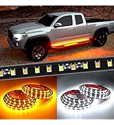 Nilight Truck Running Board Lights 2PCS 60 Inch LED Side Maker White Courtesy Light &amp; Sequential ...