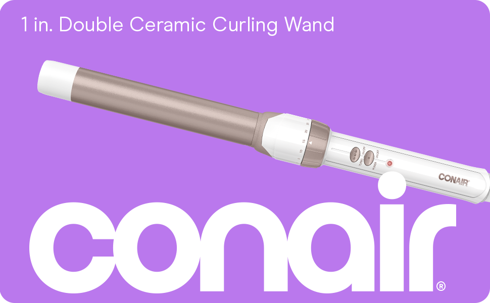 Conair 1&amp;#34; Double Ceramic Curling Wand