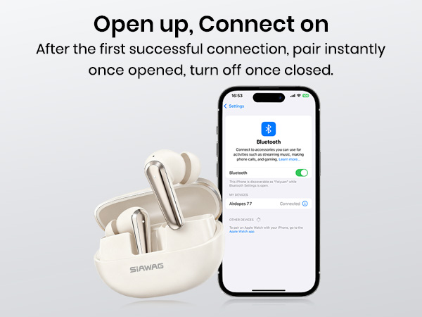 Wireless Earbuds Bluetooth 5.4 Headphones, Ergonomic Design, 70H Playtime, Wireless Charging Cas
