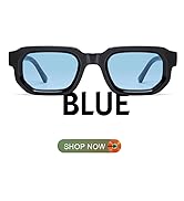 VANLINKER Retro Small Chunky Rectangle Sunglasses for Men Women Vintage Trendy Square Thick Sun G...