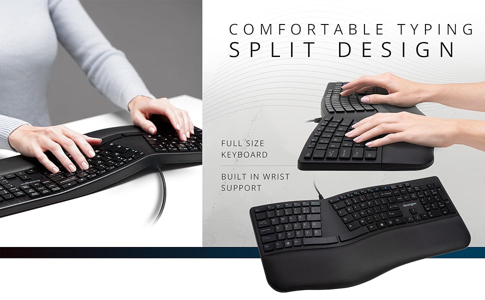 confortable typing split design