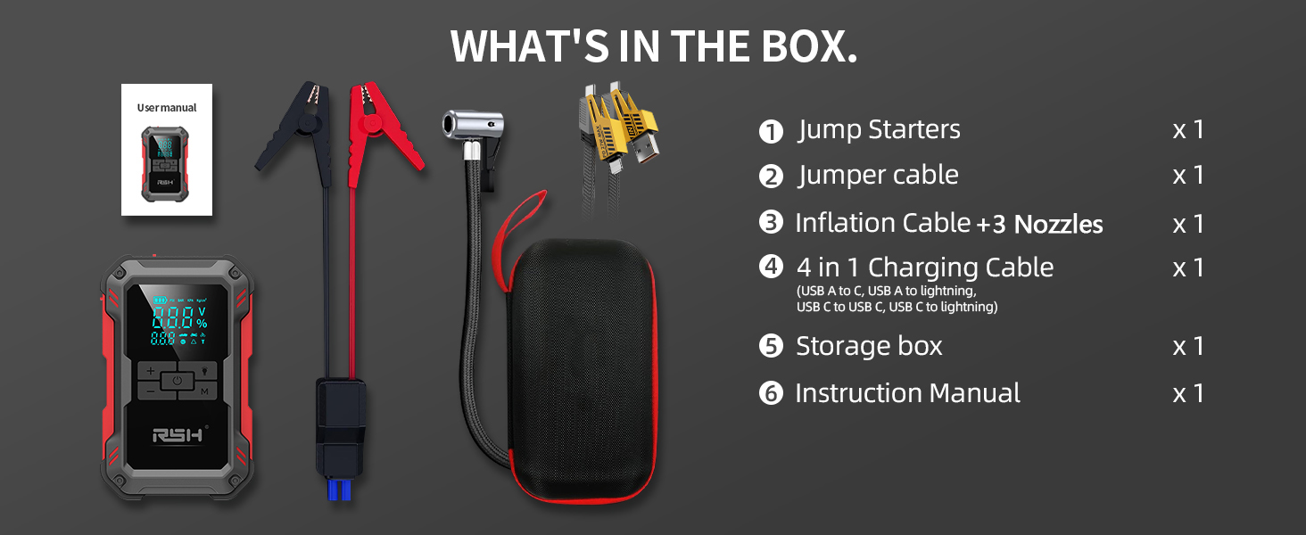 160psi Jump Starter with Air Compressor