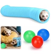 Mity rain Ferret Toys with 3 Balls Inclueded | Collapsible Tunnel Tube Accessories for Ferrets, G...