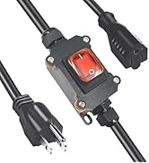 NEWNEWLIU 4.9-Feet Extension Cord with Waterproof On-Off Switch,AC 20A-125V,16A-250V with 14AWG 3...