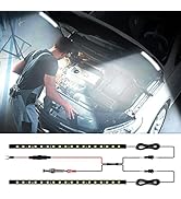 Under Hood Led Light Kit,Under Hood Light Strip Waterproof for Car Engine Bay Inspection Lights C...