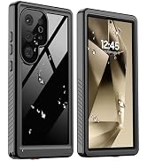 zapica Designed for Waterproof Samsung Galaxy S24 Ultra Case, Black/Clear | IP68 Waterproof, Buil...