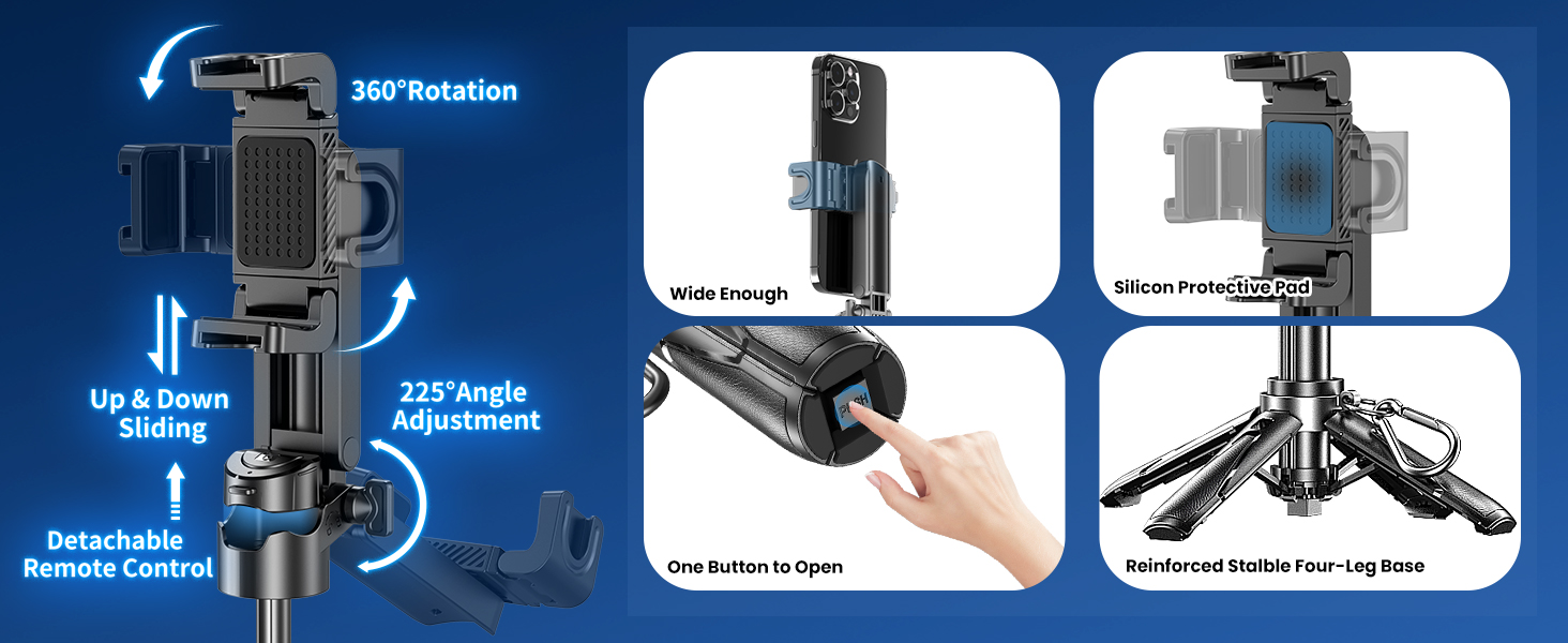 360° Rotation &amp; 225° Angle Adjustment