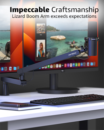 low profile mic boom arm microphone stand mount desk mount desktop blue yeti elgato stands computer