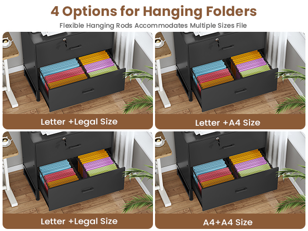 Filing Cabinet Fits Letter, Legal, A4 Size
