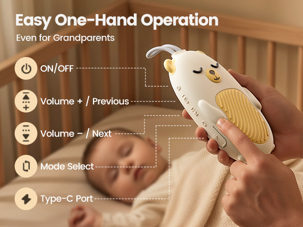 Baby Sound Machine for Sleep, White Noise Machine