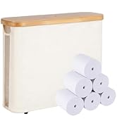 NCONCO Toilet Paper Basket, Toilet Paper Holder for Up to 12 Mega Rolls Oxford Cloth Organizer wi...