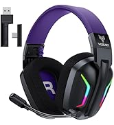 WESEARY Wireless Gaming Headset for PS5, PS4, PC, Laptop, Mac &amp; Switch, Dual Low-Latency 2.4GHz U...