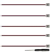 Fluflux 2-Pin Solderless Power Connector for 8mm LED Strip Lights, with Pre-Installed 6'' 20AWG W...