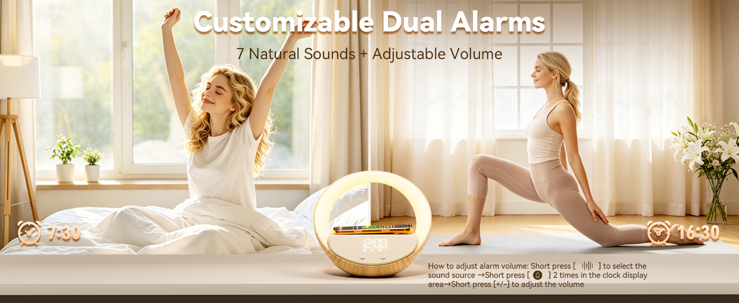 dual alarm clock for bedroom
