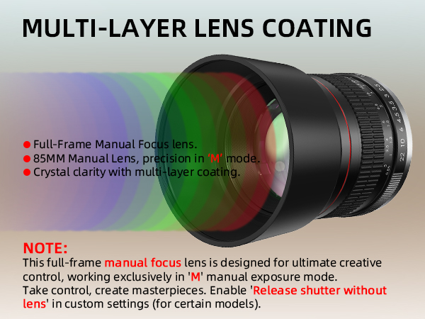 Lightdow EF 85mm f1.8 Portrait Lens