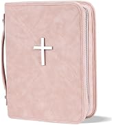 Vegan Leather Bible Cover Case, Bible Bag with Phone Pocket, Bible Case for Men Women, Christian ...