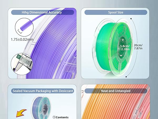 3d printer filament petg filament clear transparent filament Gradient filament Translucent filament