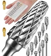 Sworker 10 Pcs Carbide Burr Set 1/8" Shank Compatible with Dremel Bits Rotary Tools Attachment Ki...